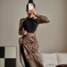 Long-Sleeve Swimwear For Women – Conservative One-Piece With Leopard Print (UPF 50+ Sun Protection, Quick-Dry Fabric, S-XL)_ecoleips.com