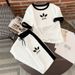 Women's Clothing Casual Short Sleeve T-Shirt And Sweatpants Set Letter Print Crew Neck Comfortable Fashion_ecoleips.com