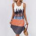 Women's Clothing Summer Fashion Trend Leisure High Quality Round Neck Printed Holiday Vest Dress_ecoleips.com