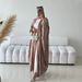 Modest Abaya Dress Elegant Dubai Abaya With Detachable Slip Dress - Modest Turkish Long Sleeve Robe In Breathable Polyester_ecoleips.com