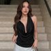 Women's Clothing Spring Halter Neck Backless Tank Top Solid Color American Style Casual Sexy Fashion T-Shirt_ecoleips.com