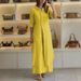Women's Clothing Women's New Summer And Autumn Urban Elegant Cotton And Linen Slim Waist Long Sleeved Shirt Wide Leg Pants Suit Female_ecoleips.com