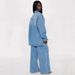 Women's Denim Pants Set Large Size Long Sleeve Top With Lapel American Style New Arrivals_ecoleips.com