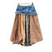 Women's High-Waisted Plaid Patchwork Denim Midi Skirt Slimming Trendy Retro Style For Spring And Autumn_ecoleips.com