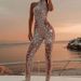 Women's Clothing Sprinkled Gold Sexy Sleeveless Trousers Jumpsuit_ecoleips.com