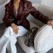 Elegant Women's Pu Blazer Jacket - Long Sleeve Loose Fit Office Wear, Deep Red, S/M/L/Xl Fashion Trends_ecoleips.com
