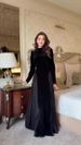 Winter Queen Velvet Dress – Long Sleeve High Waist Medieval-Inspired Maxi Dress With Puff Sleeves & Pleated Skirt_ecoleips.com