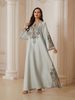 Cross-Border Turkish Print Robe Dress, Ethnic Style Evening Gown, Unique Design Long Robe, Perfect For Special Occasions_ecoleips.com
