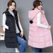 Women's Long Sleeveless Vest With Hooded Design, Lightweight Polyester Puffer Jacket, Oversized Loose Fit, Plus Size Available, Casual Streetwear_ecoleips.com