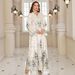 Women's Clothing Muslim Robe Leopard Print Diamond Beaded Arabic Dress_ecoleips.com