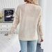 European American Cross-border 2026 Autumn And Winter New Elegant Women's Solid Color V-neck Lace Splicing Long-sleeve_ecoleips.com