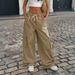 Voya 2026 Women's American Workwear Casual Pants Spring/Summer New Elastic Waist Functional Wide-Leg Long Pants_ecoleips.com