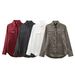 Women's Clothing Pocket Decoration Satin Texture Shirt Women's Clothing New Fashion Versatile Casual Long Sleeve_ecoleips.com