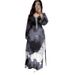 Women's Clothing Middle East Dubai Fashion Print Slim Collar Elegant Long High Waist Dress_ecoleips.com