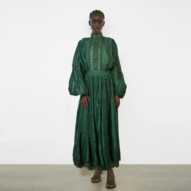Women's Clothing A Large Number Of Spot Light Luxury Design Hollow Stitching Lace Lace Shirt Oversized Lace Skirt Two Piece Suit_ecoleips.com