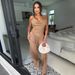 Women's Clothing Neck Lace Up Sleeveless Backless Top With Slim Fit Loose Trousers Sexy Tassel Two Piece Suit_ecoleips.com