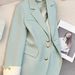 Women's Clothing Lake Green Super Good Looking High End Suit Jacket For Women Spring New Style Street Blasting Stylish Design Top_ecoleips.com