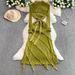 Women's Clothing Retro Long Sleeved Dress Dress Female Summer High End Light Pleated Waist Earrings Long Skirt_ecoleips.com