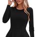 Women's Solid Color Short Dress Fashionable European American Style Party Dress_ecoleips.com