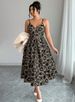 Plus Size Women's Embroidered Jacquard Wedding Guest Dress_ecoleips.com