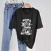 Women's Casual Round Neck Short Sleeve T-Shirt Multi-Color American Style Simple Fashionable Sports Top Solid Printed Loose Fit_ecoleips.com
