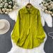 Women's Heavy Embroidery Long Sleeve Cardigan Coat French Casual Style Sun Protection Loose Mid-Length Shirt For Spring And Autumn_ecoleips.com