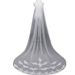 3M Cathedral Wedding Veil With Comb – Hand-Beaded Single Layer Soft Tulle Bridal Accessory (White/Ivory)_ecoleips.com