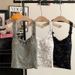 French-style Vintage Bow-tie Backless Halter Neck Camisole For Women, Pure And Desirable White Lace Layered Stylish Top_ecoleips.com