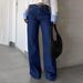 Women's Clothing Women's Retro Minimalist High-Waisted Slimming Straight Leg Casual Jeans No Belt For Formal & Casual For Women_ecoleips.com