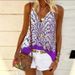 Women's Clothing Sexy Commuter Tank Top Printed Multicolor_ecoleips.com
