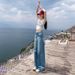 2025 Spring/Summer New American Retro Washed Loose Straight-Leg Jeans For Women, Versatile Draped Wide-Leg Pants_ecoleips.com