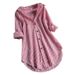 Women's Long-Sleeved Shirt With Distinctive Stripes, Spring/Summer Style, Loose-Fitting Collar_ecoleips.com