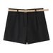 Aria Basics Aria Basics Z Cross-Border European And American Style 2025 New Fashionable Women's Clothing Wholesale With Belt Pleated Casual_ecoleips.com