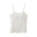 Tangge Summer High Heavyweight 19 Momme Smooth Elastic Ribbon Latex Chest Pad Mulberry Silk Camisole_ecoleips.com