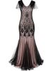 K Retro Sequin Dress Evening Gown For Women, Plus Size Long Party Dress_ecoleips.com