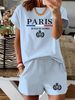 Women’s 2 Piece Outfit Set – Oversized Graphic T-Shirt And Biker Shorts Matching Set, Casual Summer Lounge Tracksuit For Daily Wear-353_ecoleips.com
