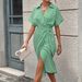 European American Cross-border Summer New Printed For Women, Casual Long Dress With Waist Cinching, V-neck, Short_ecoleips.com
