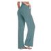 Women's High-Waisted Wide-Leg Lounge Pants – Ultra-Soft Polyester, Breathable & Stretchy, Perfect For Yoga, Travel & Everyday Comfort (12 Colors)_ecoleips.com
