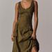"Elegant Women's Summer Casual Dress - Lightweight Polyester, Army Green & Orange-Red, XS-XXL, Versatile For Work & Leisure"_ecoleips.com