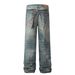 Women’s Clothing Trendy Washed Old Design High End Men's Straight Loose Jeans_ecoleips.com