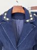 K New Fashion Heavy Industry Nail Bead Cowboy Jacket Pants Set Two Piece Set_ecoleips.com