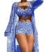 Women's Clothing Printed Halter Neck Suspenders Sexy Bikini 3 Piece Set Summer Beach_ecoleips.com
