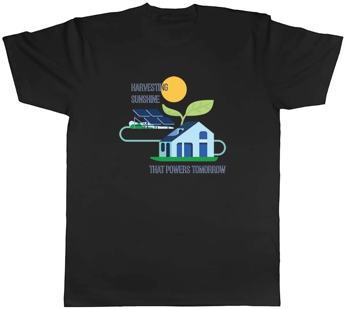 Women's T-Shirts Solar Power Mens T-Shirt Harvesting Sunshine That Powers Tomorrow Tee Gift_ecoleips.com