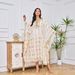 Women Fashion Cotton Yarn Embroidered Gold Ribbon Muslim Robe Vest Two Piece Set Abaya Dress_ecoleips.com