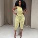 Women's Fashion Polka Dot Sleeveless Backless Top And Slim Fit Cropped Pants Set Spring New Style_ecoleips.com