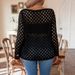 2026 Cross-Border Spring/Summer New European American Hollow Out Off-Shoulder Long-Sleeve Top For , ,_ecoleips.com