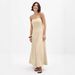 Women's Pure Cotton Patchwork High-Waisted Suspender Dress Spring/Summer Fashion Elegant Long Dress_ecoleips.com