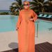 Cross-border Women's Middle Eastern Robe With Headscarf, Saudi Dubai Abaya Long-sleeve Rhinestone Dress 0007#_ecoleips.com
