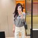 girl 2025 Autumn Winter New Women's Navy Collar Shawl Knitted Short Fashion Slim Fit Sweater Stylish Top_ecoleips.com