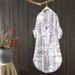 Women's Mid-Length Artistic Letter-Print Casual Shirt With Sun Protection, Versatile Cardigan For Commuting And Stylish_ecoleips.com